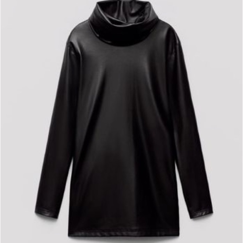 NWT ZARA LEATHER DRESS - Picture 2 of 7